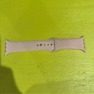 Apple Smartwatch Silicone Band - Light Beige/ Pink.